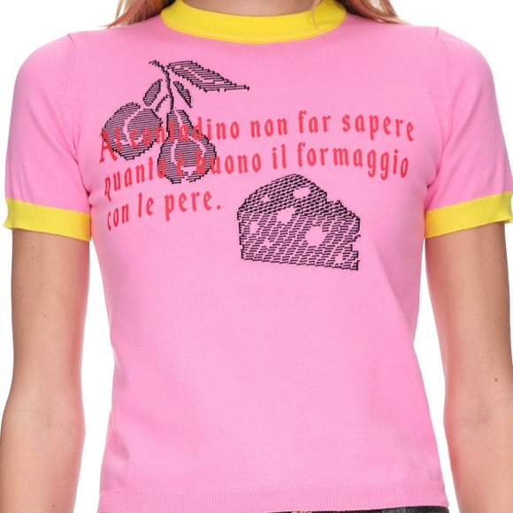 Cormio Pear Wisdom Knit Tee Shirt L NWT - Picture 4 of 4